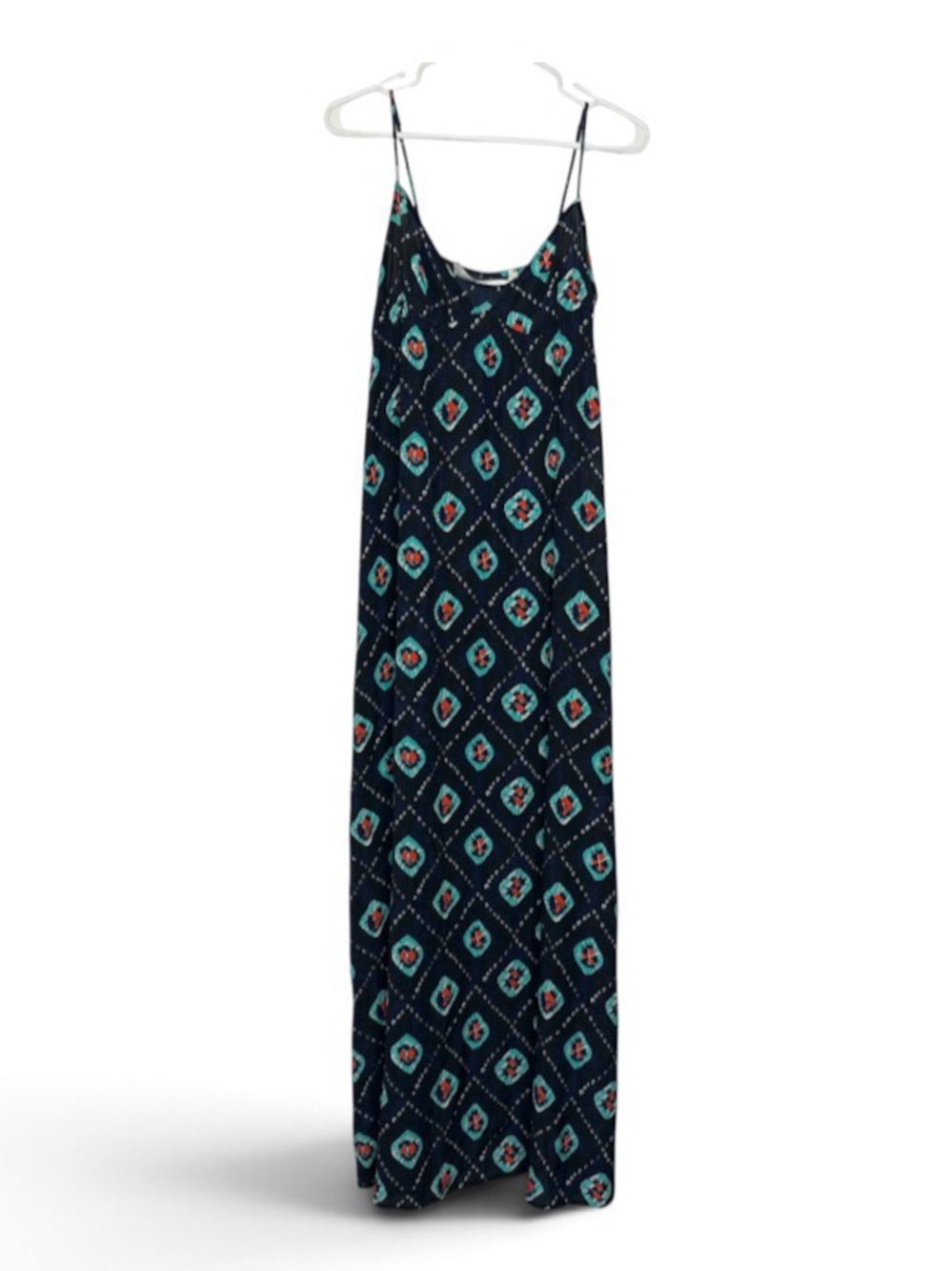 Twelfth Street Cynthia Vincent Piperlime Maxi Dress Womens Small Silk Blue Strap